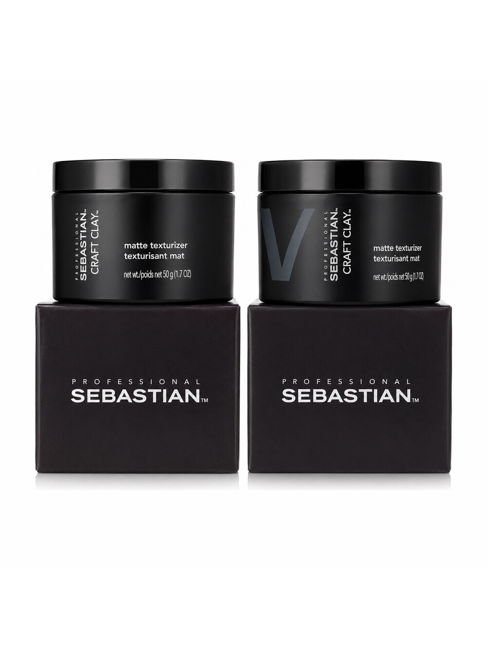 Sebastian Craft Clay Matte Texturizer 1.7 Oz 50g x2 Strong Hold Hair Styling